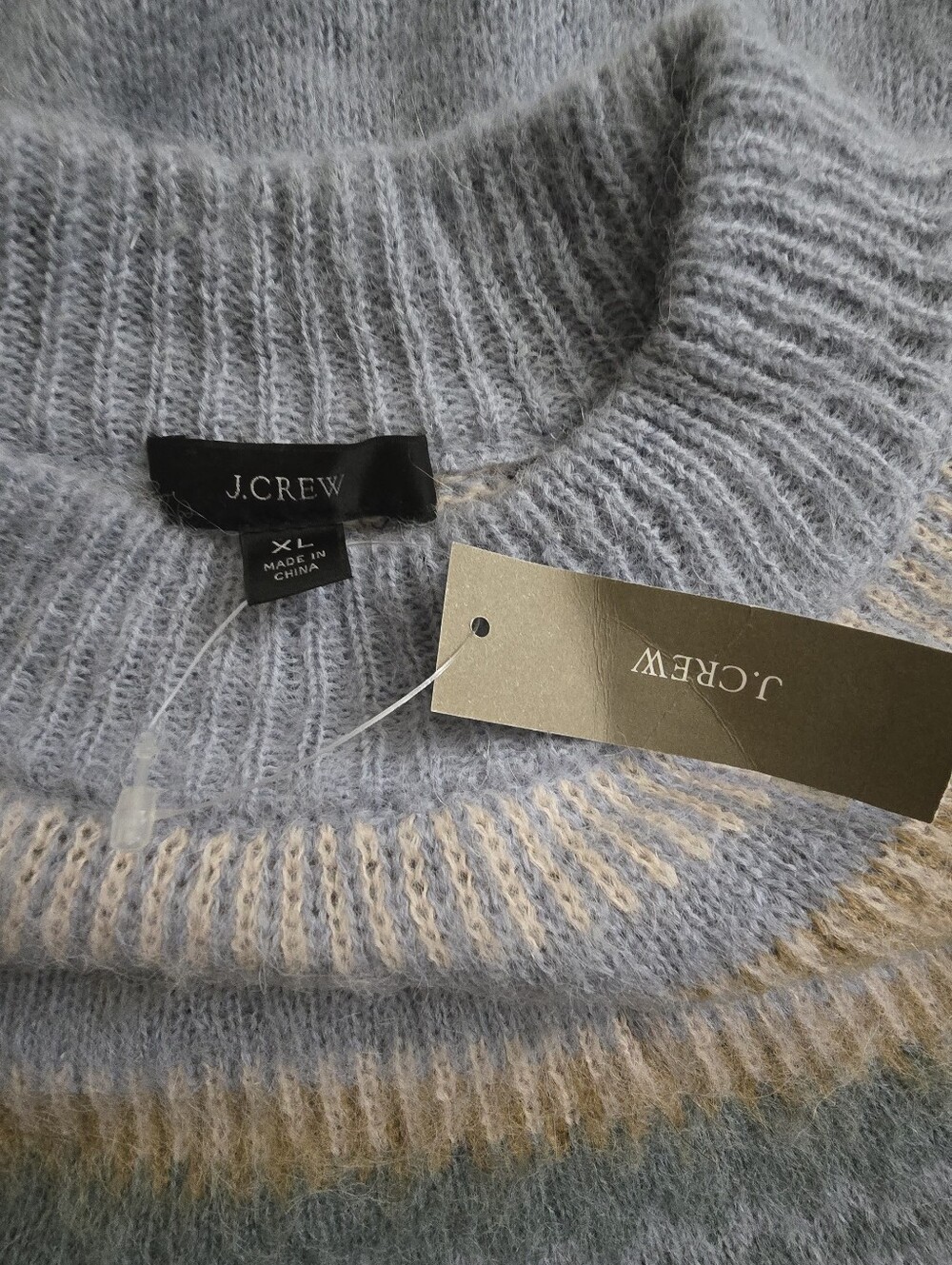 J. Crew Fair Isle yoke puff-sleeve sweater, Size XL NWT!! - Picture 5 of 5